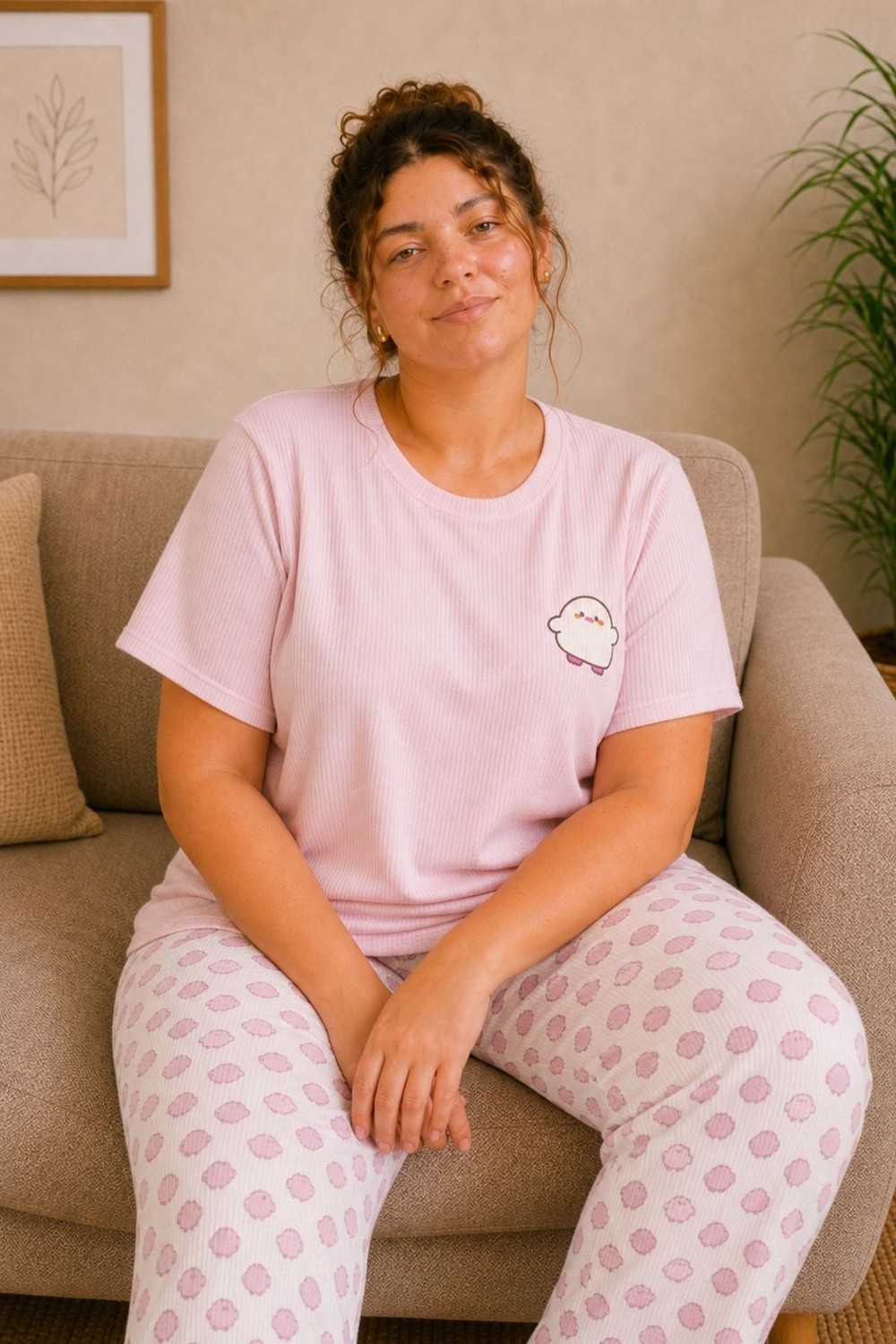 Nisanca Luna Kısa Kol Kadın Pijama Takımı, Yumuşak Dokulu, Nefes Alabilir, Rahat Ev Giyim Seti görsel 4