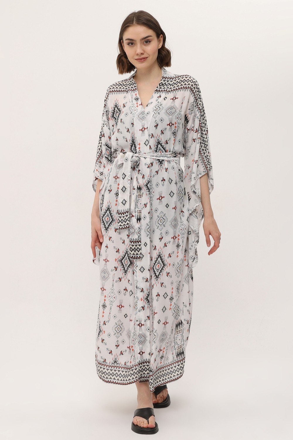 Yoga Zero Zada - Jap Kimono Xl Long - Earth Aztek görsel 2
