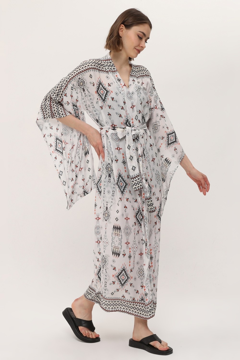 Yoga Zero Zada - Jap Kimono Xl Long - Earth Aztek görsel 6