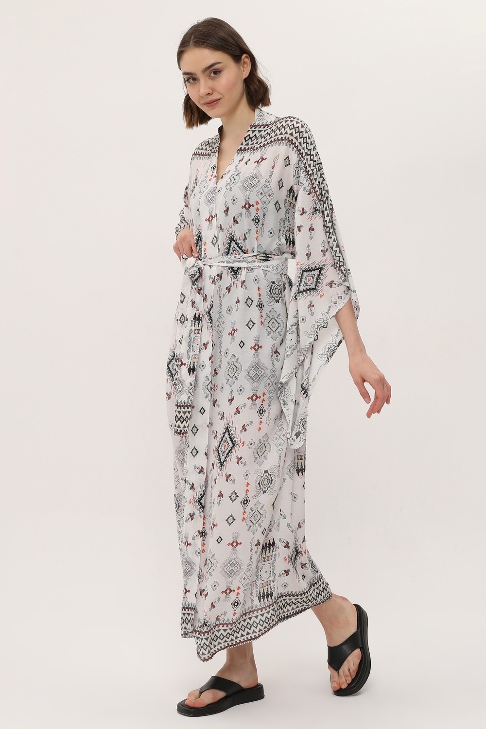 Yoga Zero Zada - Jap Kimono Xl Long - Earth Aztek görsel 7