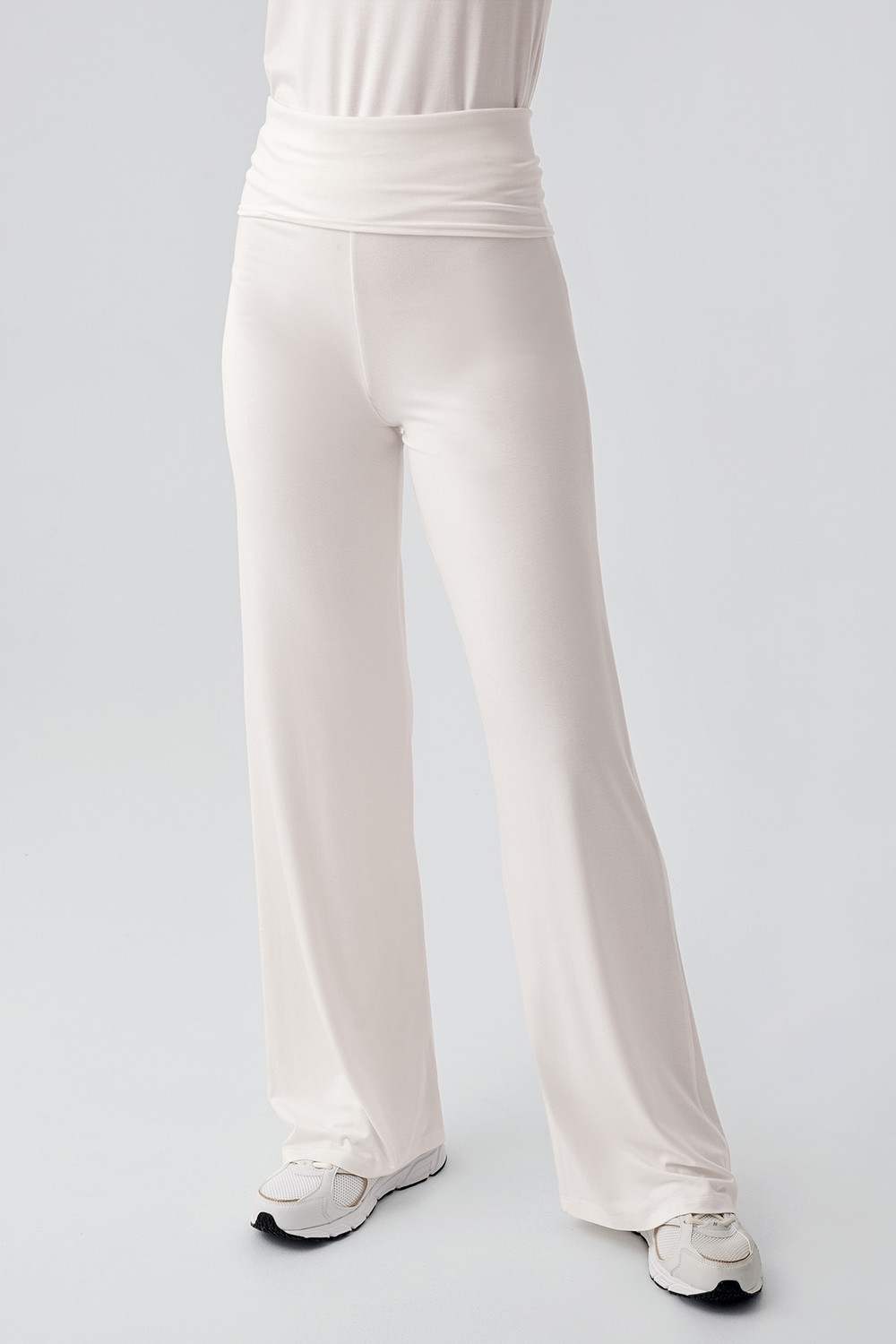 Artış Collection Düz Paça Katlanan Bel Esnek Viskoz Pantolon VTP01 görsel 6