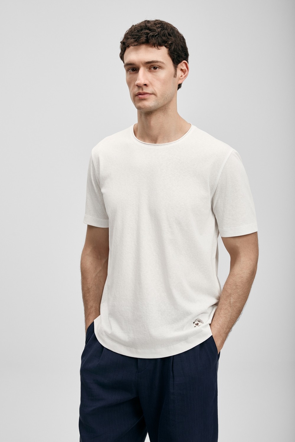 Lufian Junya Erkek Basic Tişört Siyah görsel 3
