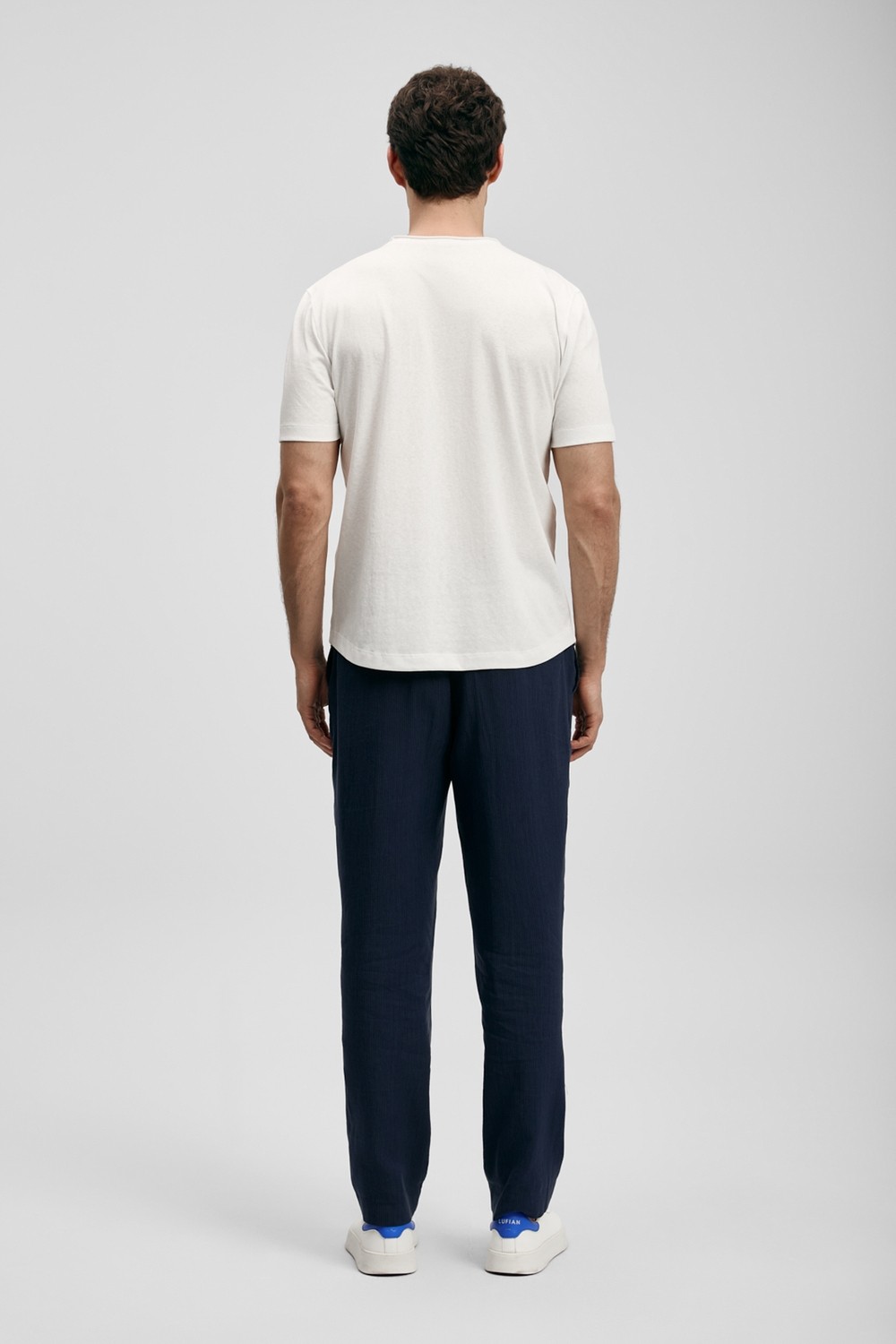 Lufian Junya Erkek Basic Tişört Siyah görsel 6