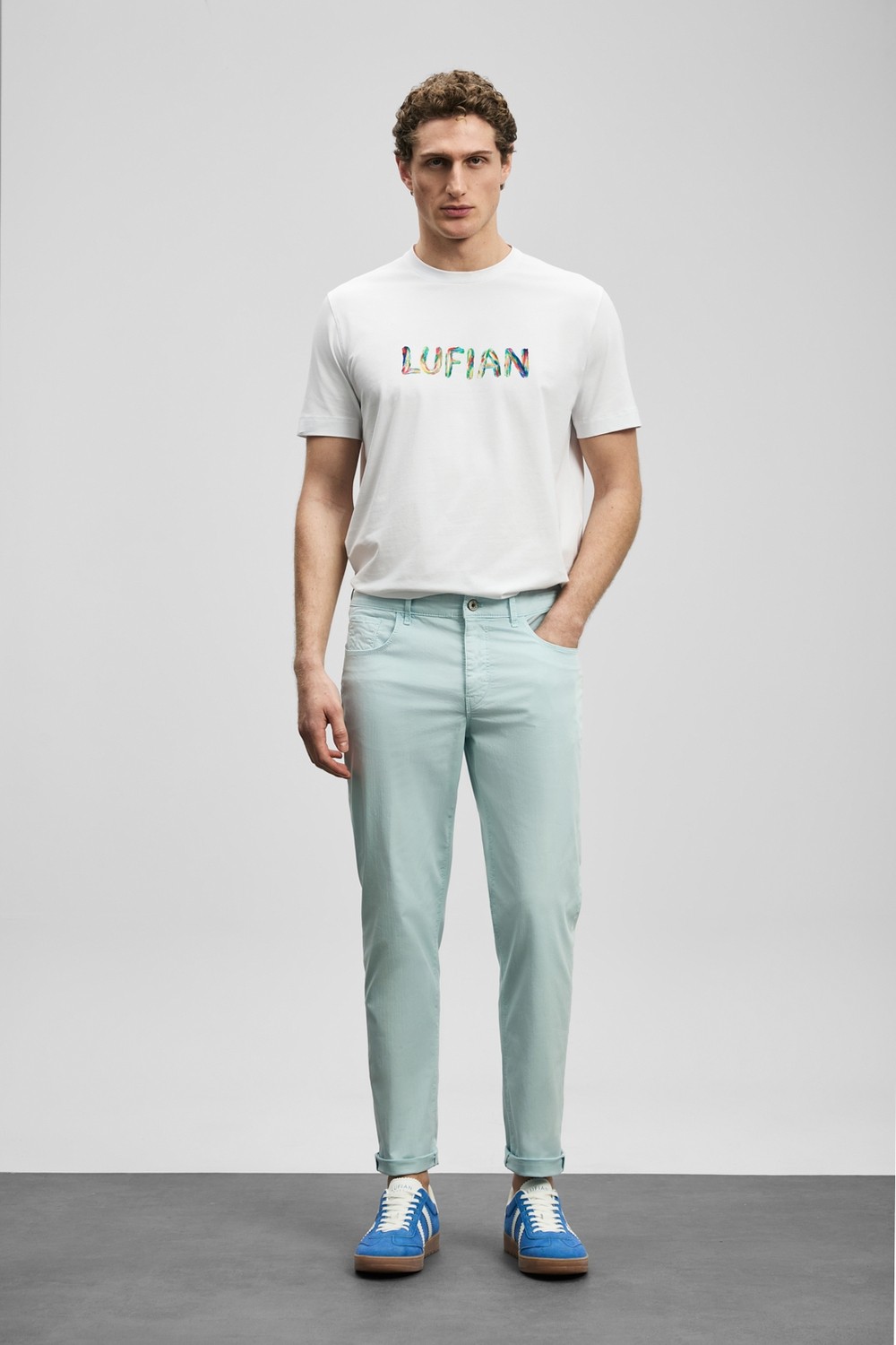 Lufian Surge Modern Grafik Tişört Kırık Beyaz görsel 3