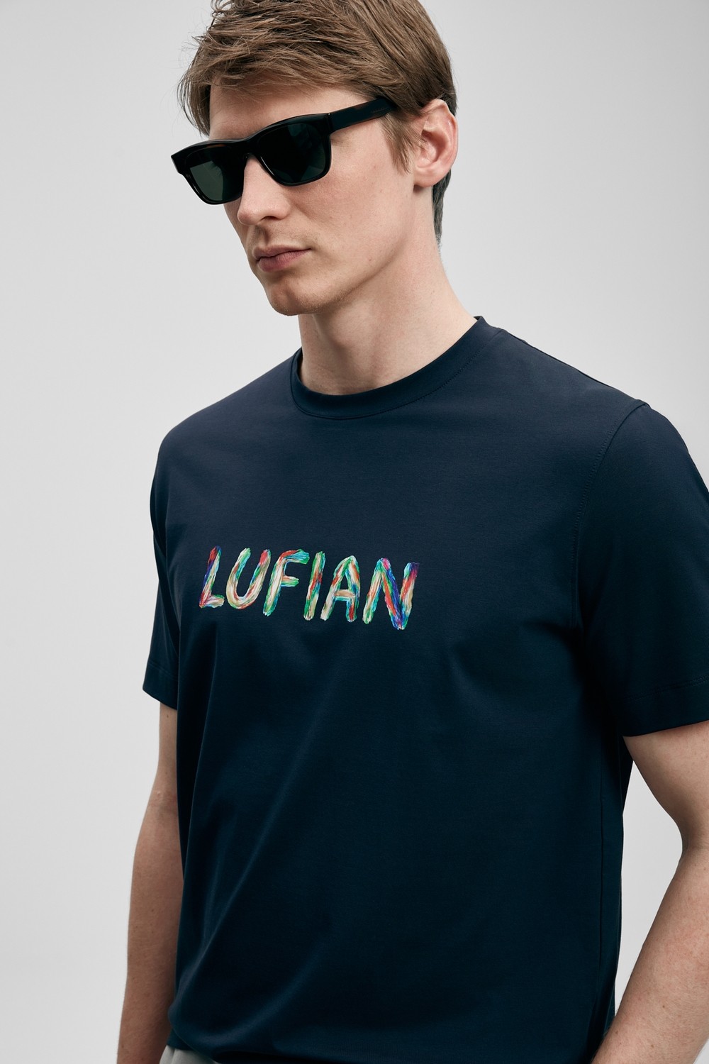 Lufian Surge Modern Grafik Tişört Kırık Beyaz görsel 7