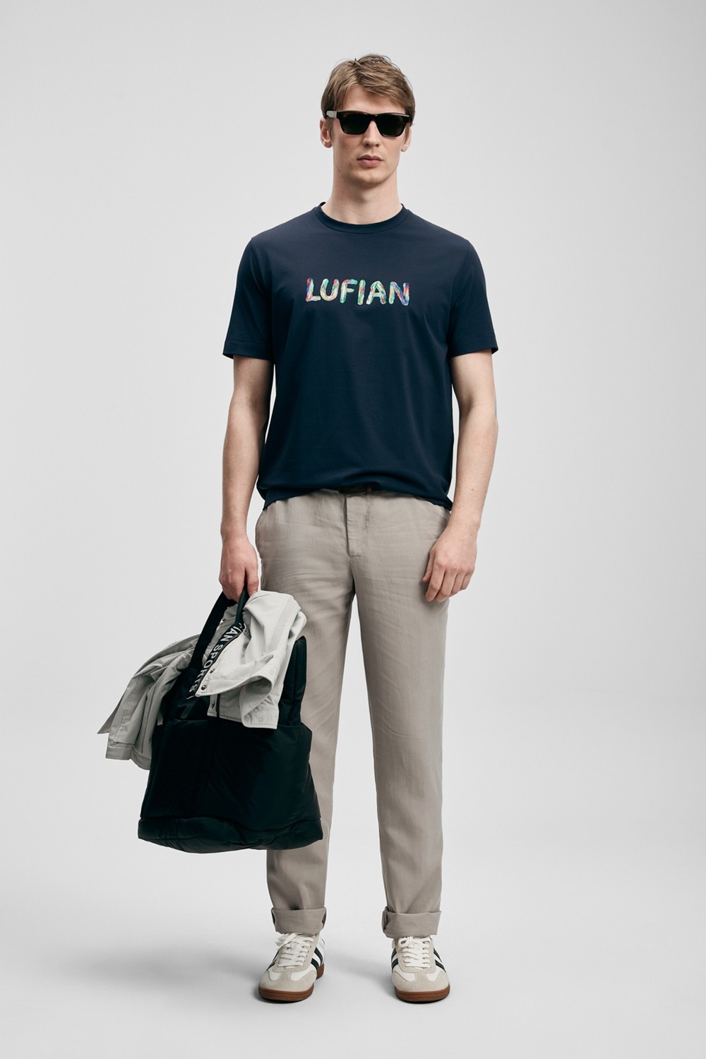 Lufian Surge Modern Grafik Tişört Kırık Beyaz görsel 8