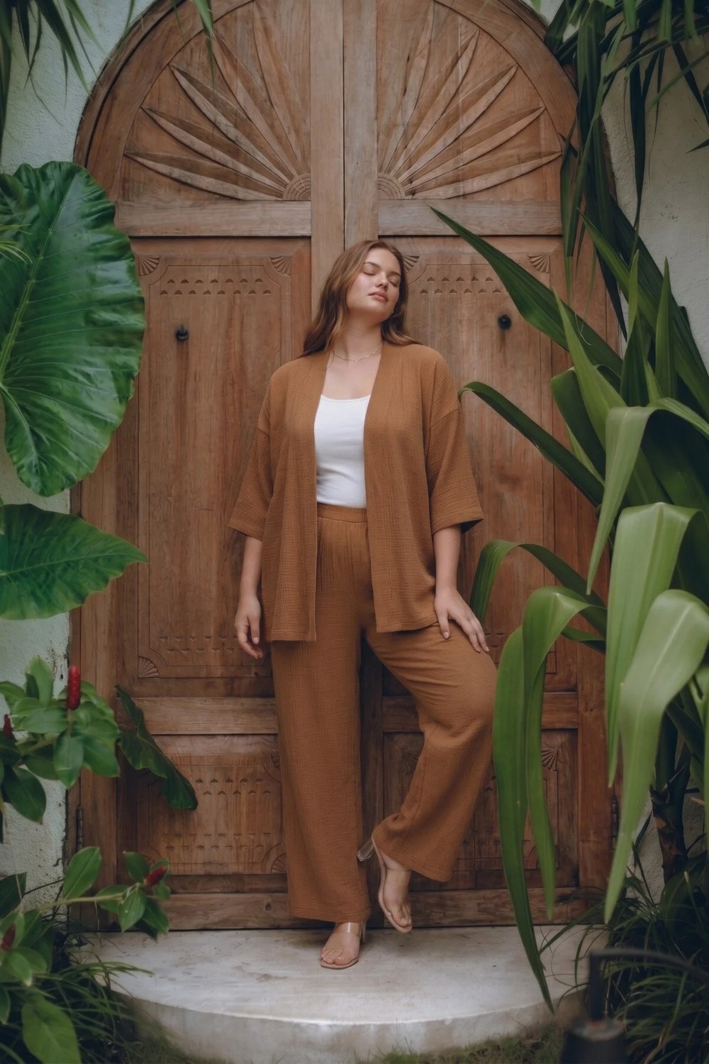 Mivoon Bürümcük Kumaş Kimono Takım
