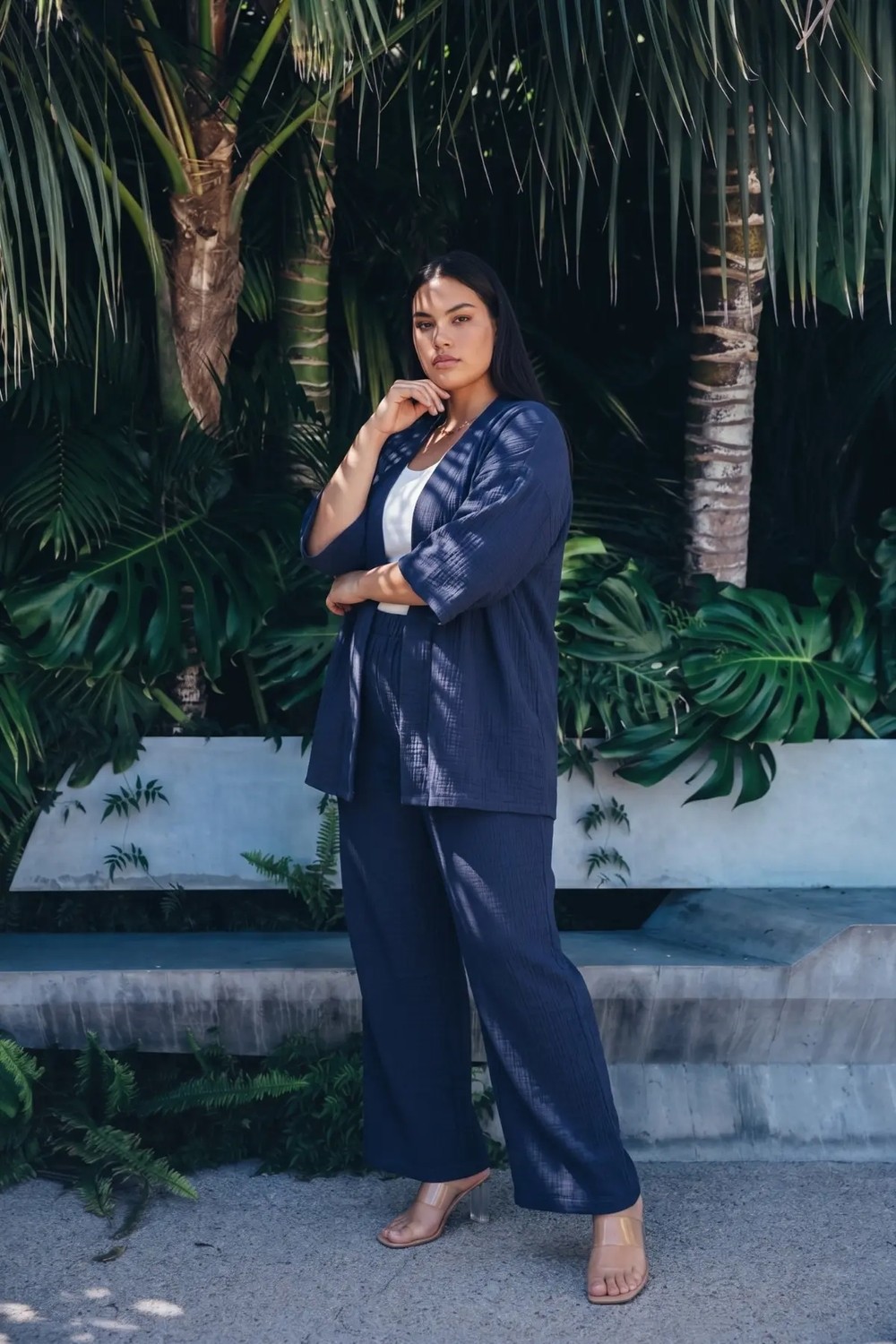 Mivoon Bürümcük Kumaş Kimono Takım