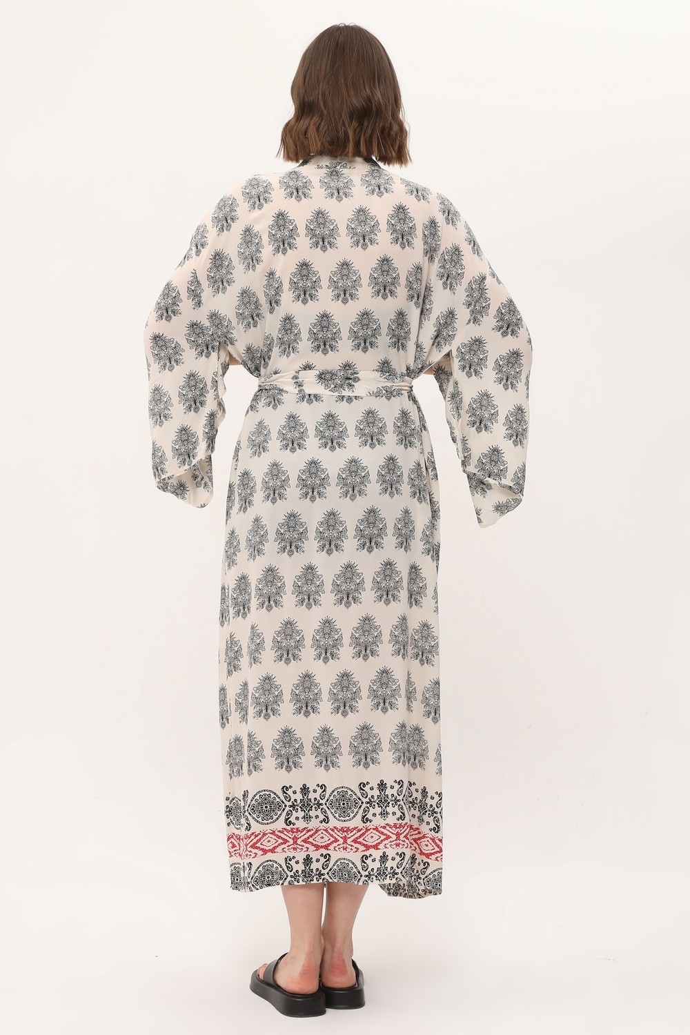 Yoga Zero Zada - Venus Dress Cream Paisley görsel 4