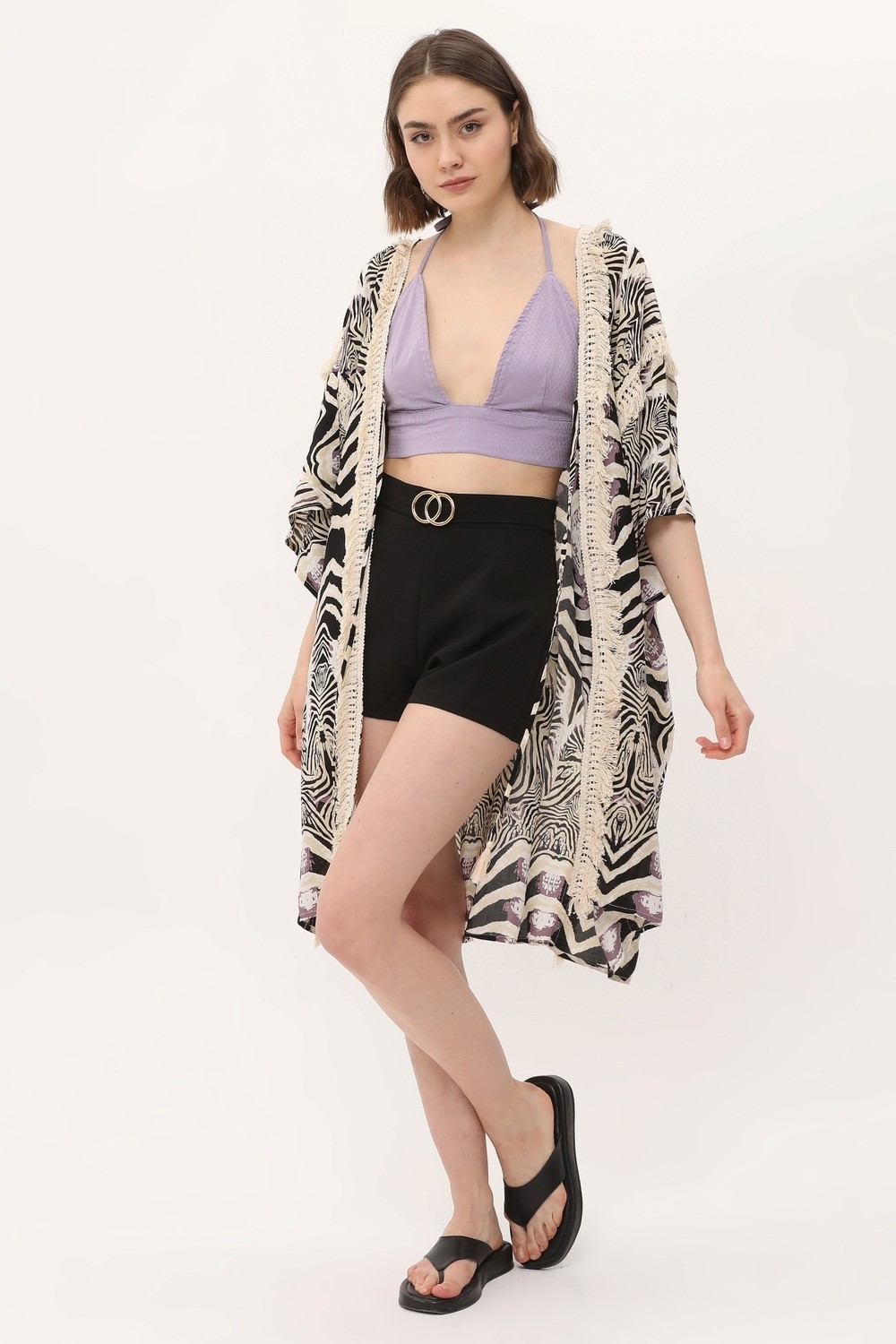 Yoga Zero Zada Moroc Jkt Midi / Zebra Natural