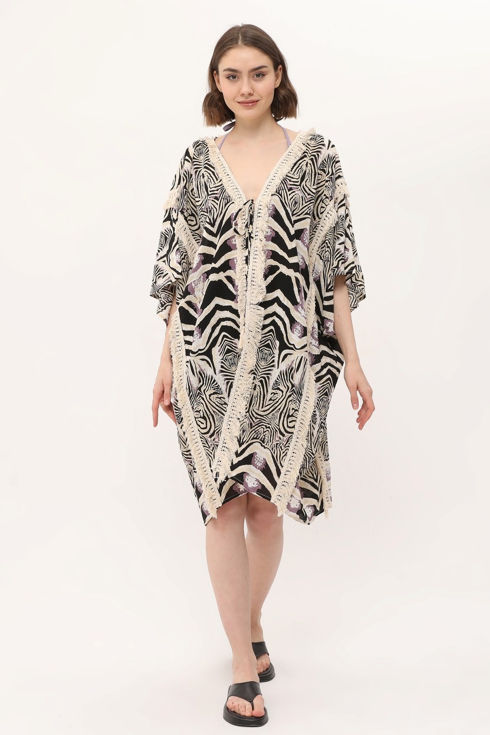 Yoga Zero Zada Moroc Jkt Midi / Zebra Natural görsel 2