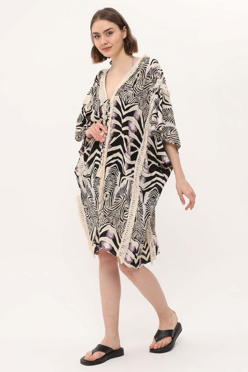 Yoga Zero Zada Moroc Jkt Midi / Zebra Natural görsel 3