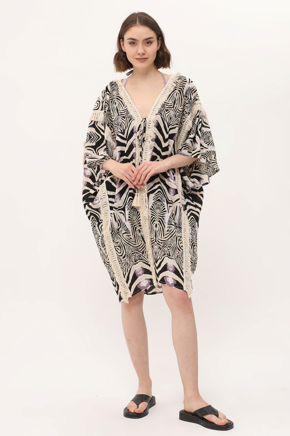 Yoga Zero Zada Moroc Jkt Midi / Zebra Natural görsel 4