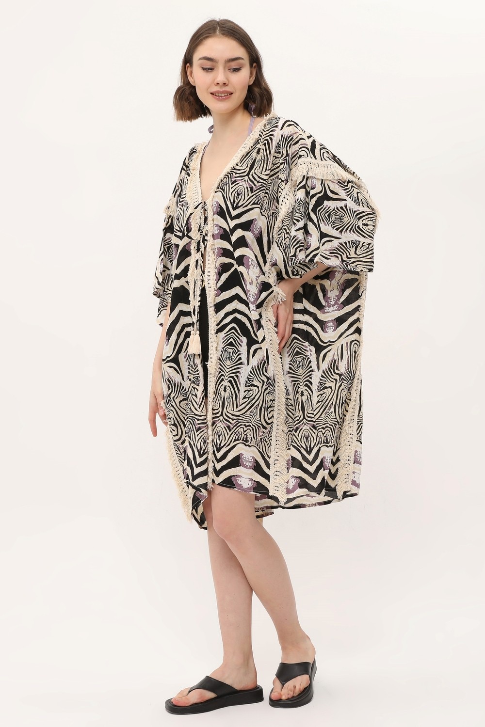 Yoga Zero Zada Moroc Jkt Midi / Zebra Natural görsel 6
