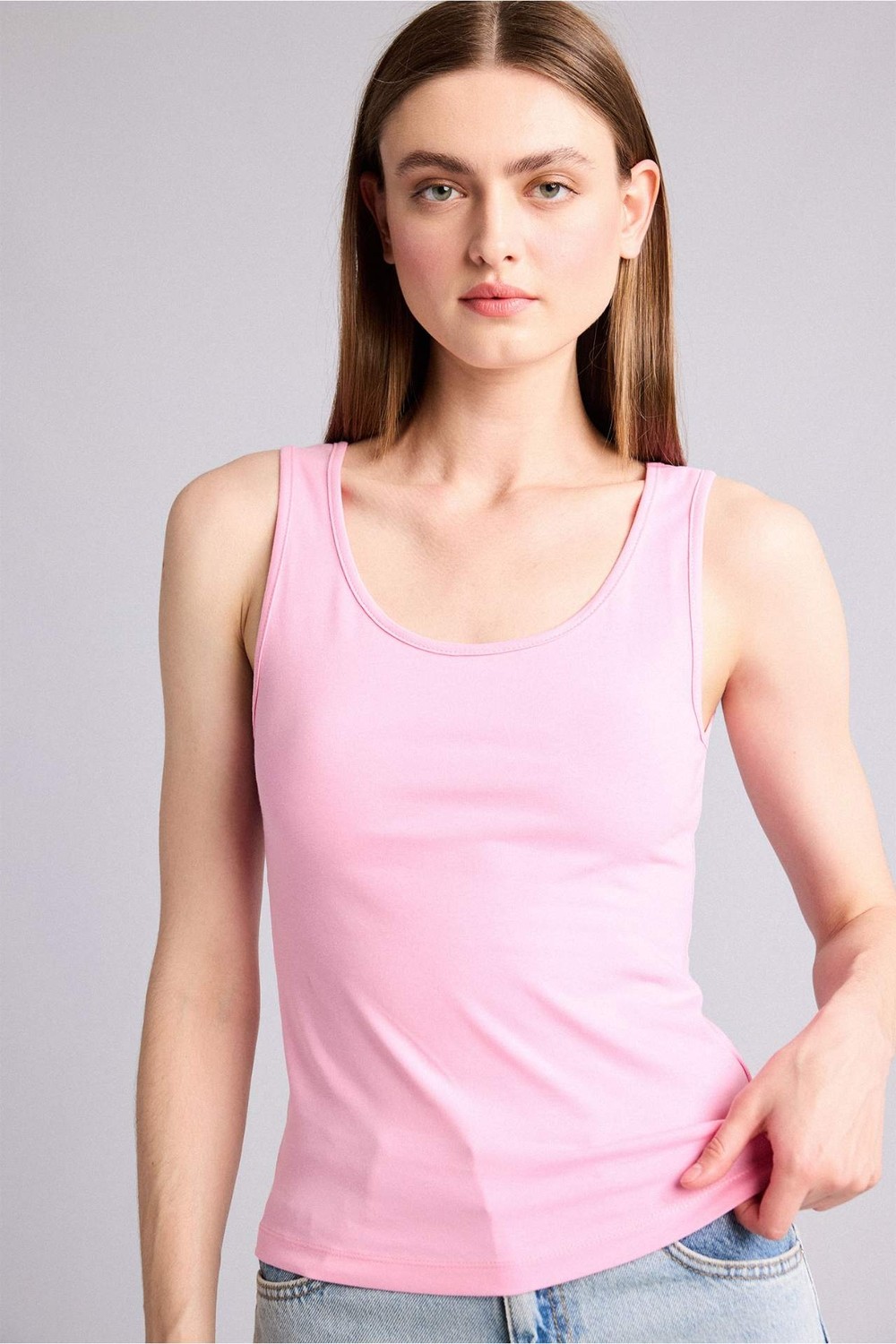 DeFacto Slim Fit Basic Yuvarlak Yaka Atlet I1059AZ26SM