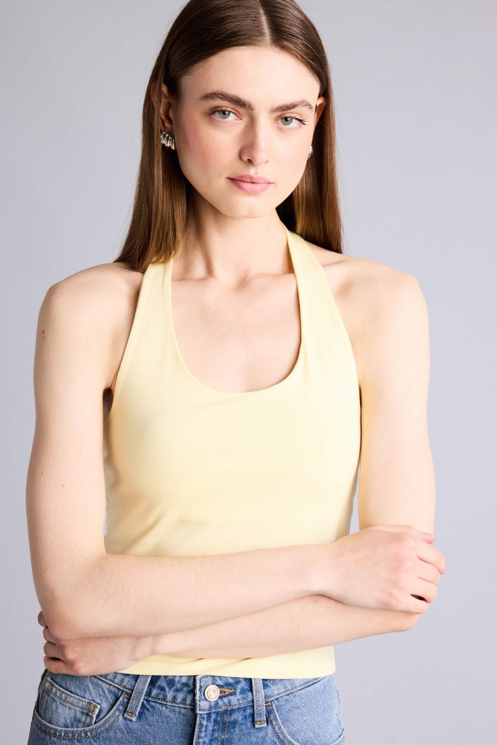 DeFacto Slim Fit Halter Yaka Atlet F6279AX26SM