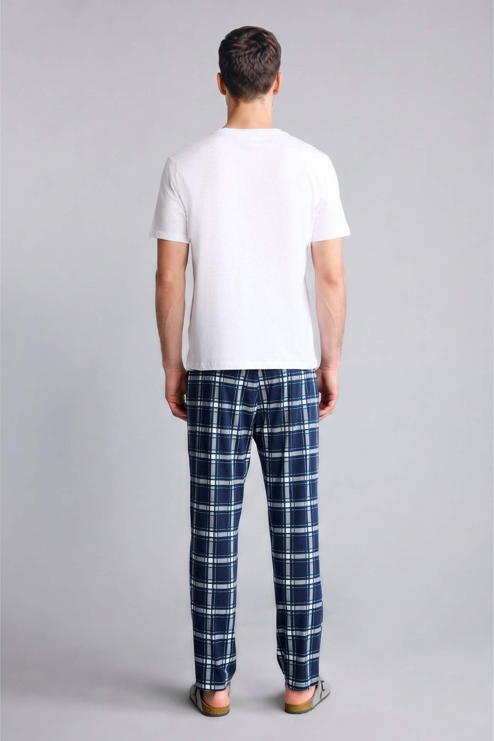 DeFacto %100 Pamuk 3'lü Pijama Takımı Kısa Kollu Pijama Üstü Şort Uzun Pijama Altı H4782AX26SP görsel 5