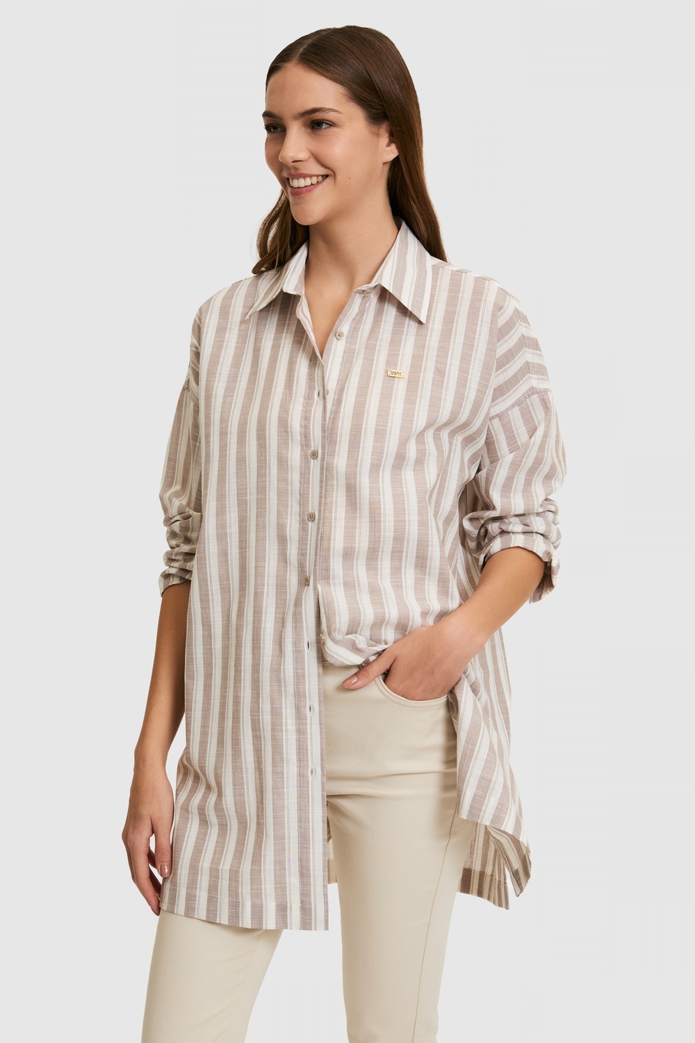 U.S. Polo Assn. Kadın Bej Tunik 50324620-VR011