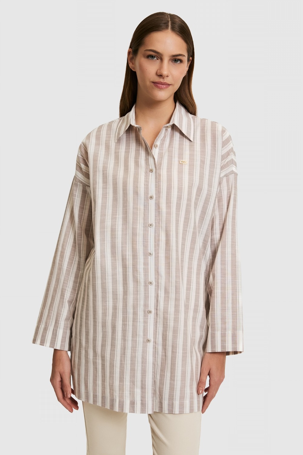 U.S. Polo Assn. Kadın Bej Tunik 50324620-VR011 görsel 4
