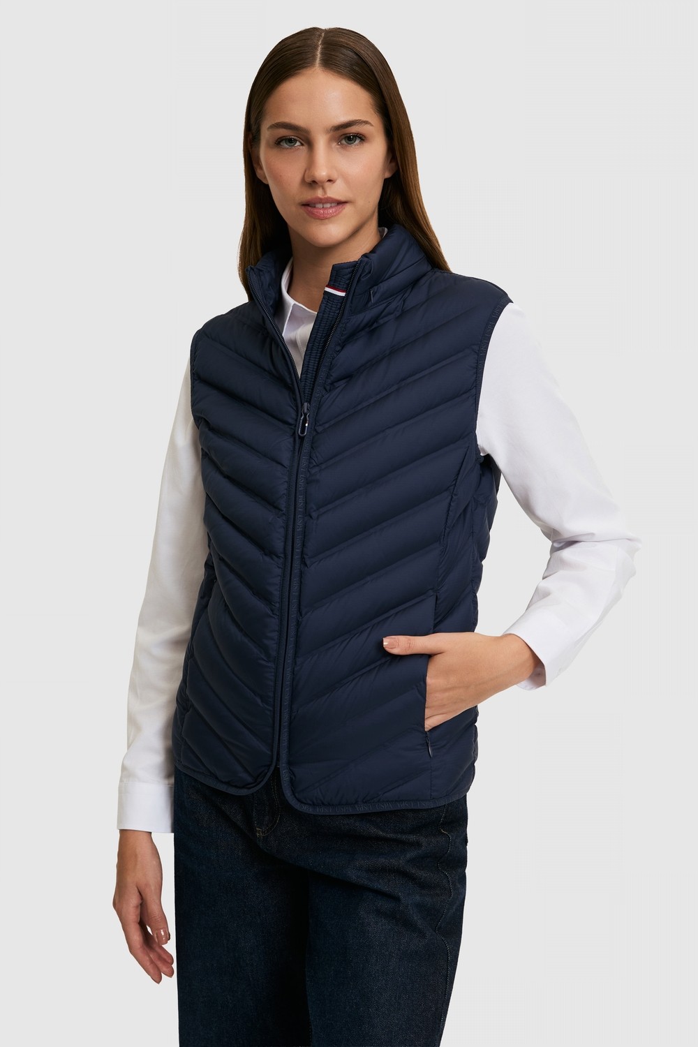U.S. Polo Assn. Kadın Krem Yelek 50319224-VR256 görsel 3