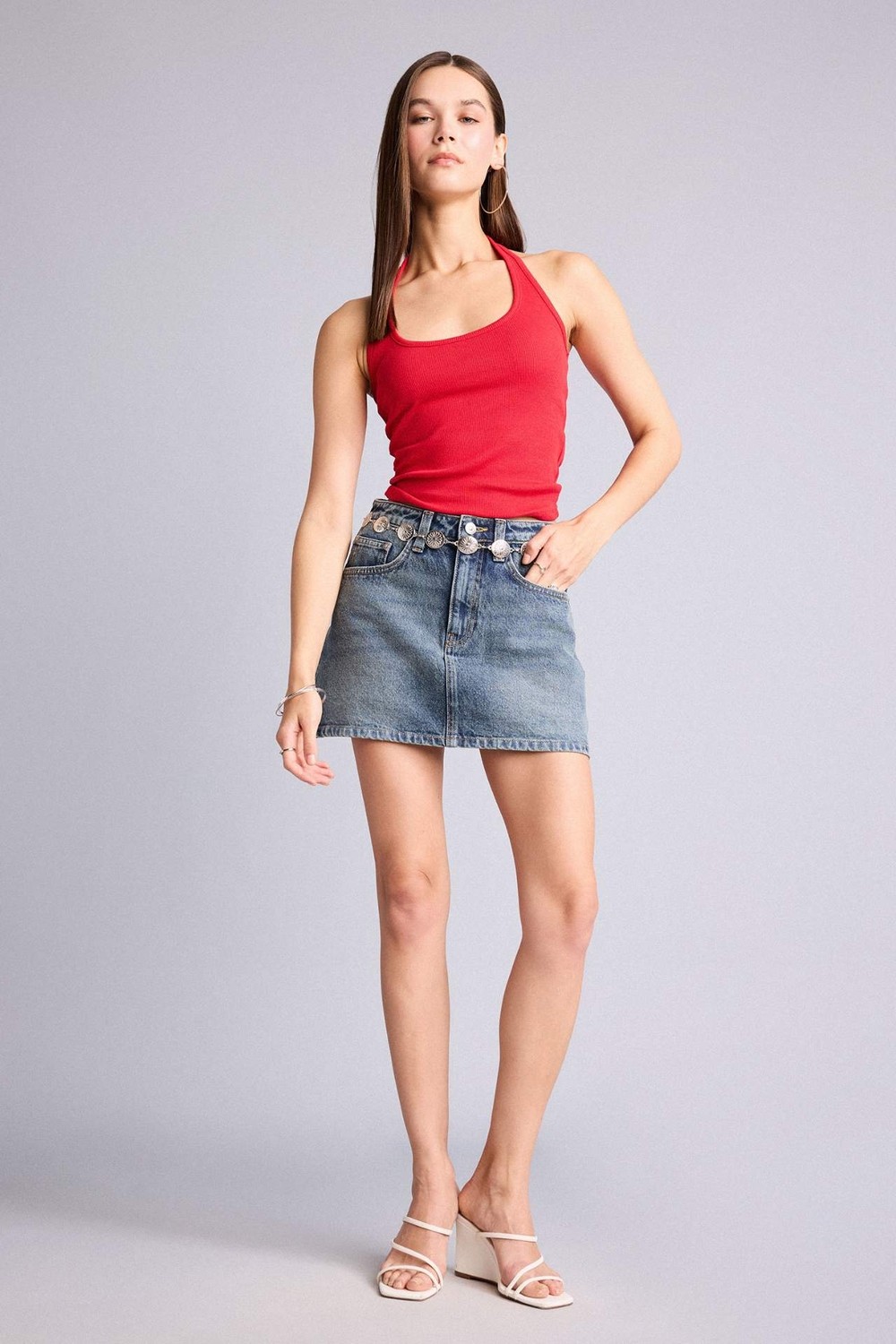 DeFacto Fitted Kaşkorse Halter yaka Pamuklu Atlet H8088AX26SM görsel 8