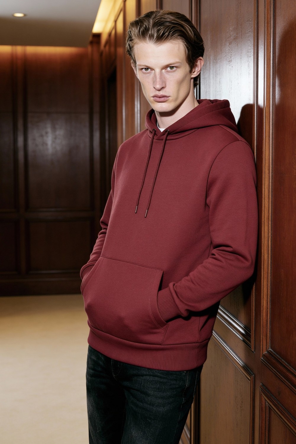 Altınyıldız Classics Erkek Siyah Standart Fit Normal Kesim Içi Polarlı 3 Iplik Kapüşonlu Pamuklu Sweatshirt