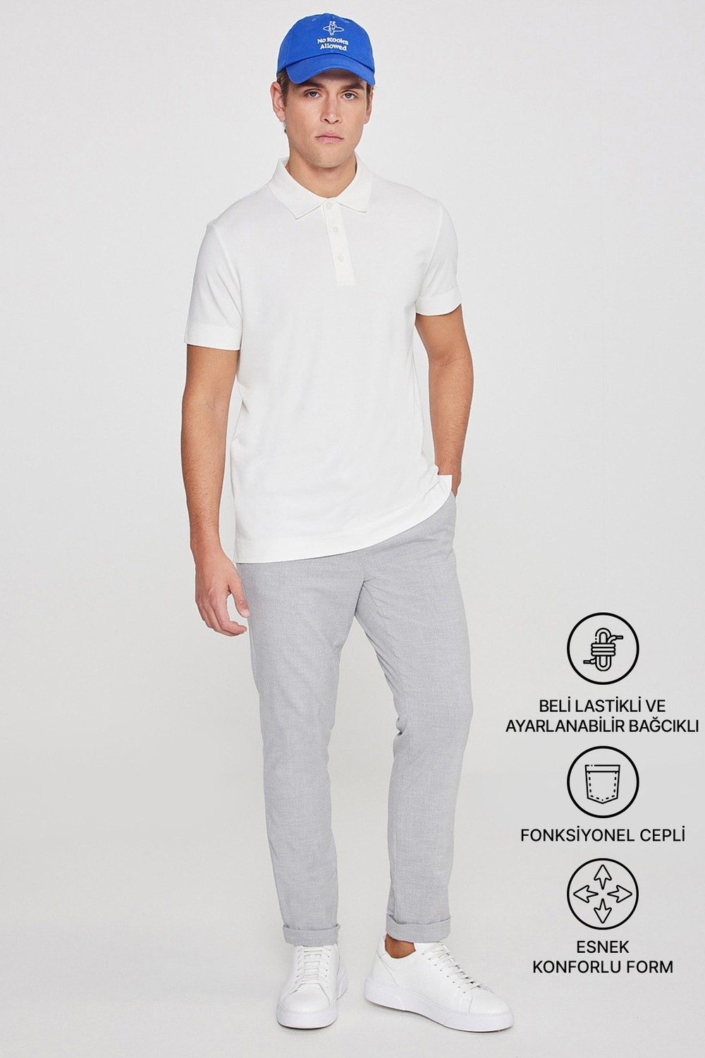 Altınyıldız Classics Erkek Siyah Diz İzi Yapmayan Beli Bağlamalı Yan Cepli Jogger Pantolon Slim Fit Rahat Kesim görsel 2