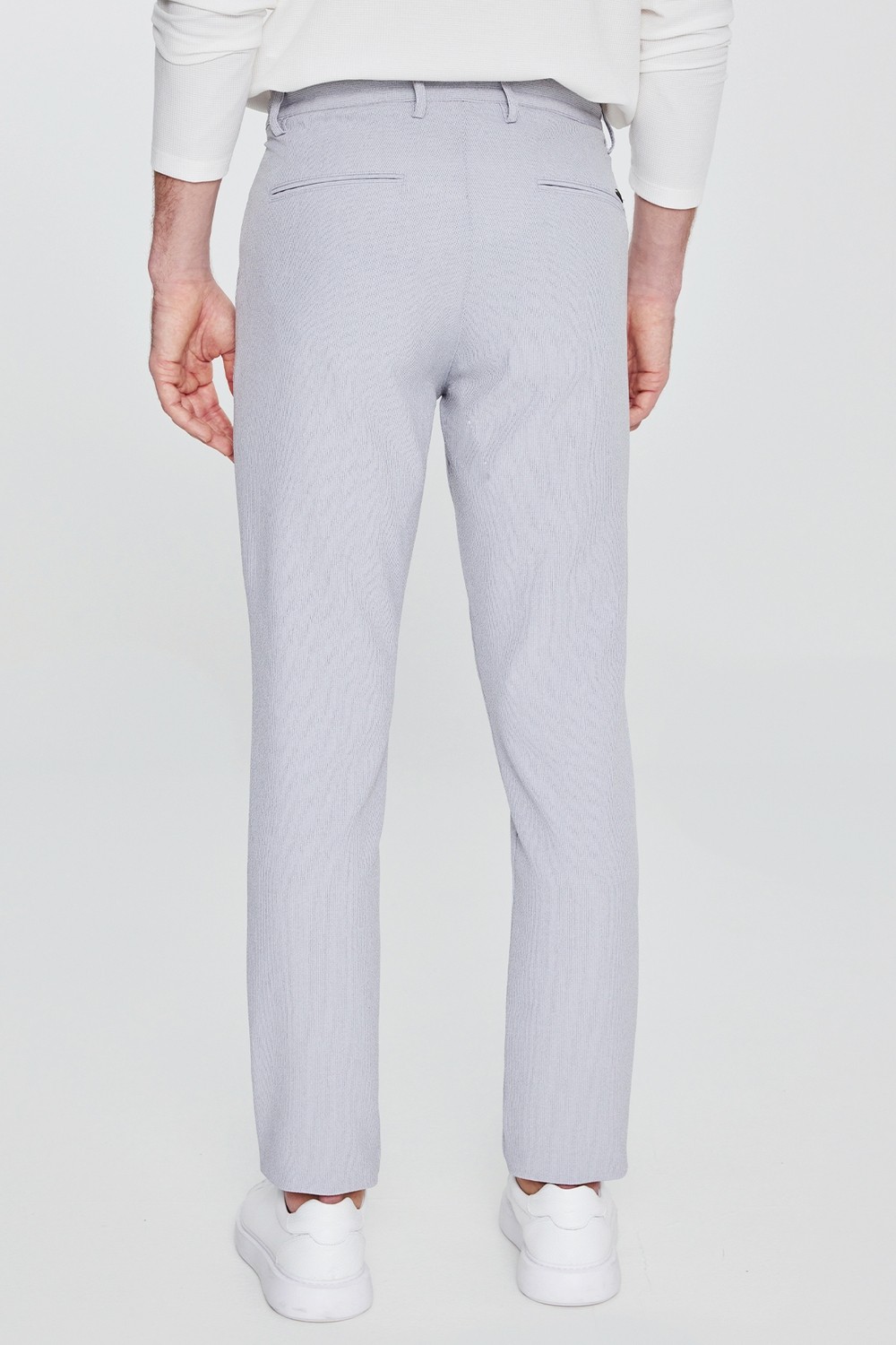 Altınyıldız Classics Erkek Siyah Slim Fit Dar Kesim Beli Bağlamalı Yan Cepli Casual Jogger Pantolon görsel 7