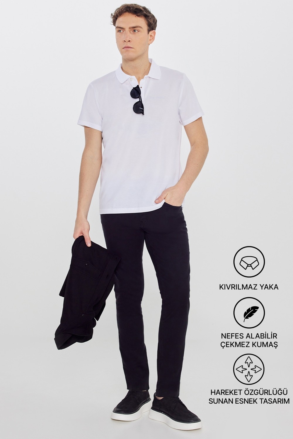 Altınyıldız Classics Pamuklu Slim Fit Dar Kesim Polo Yaka Tişört görsel 6