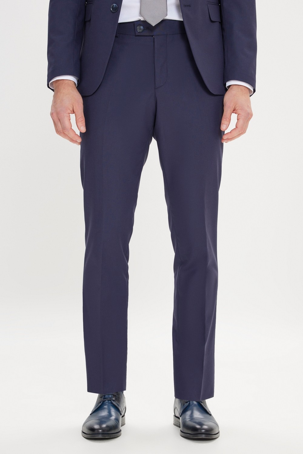 Altınyıldız Classics Erkek Lacivert Slim Fit Dar Kesim Mono Yaka Takım Elbise görsel 5