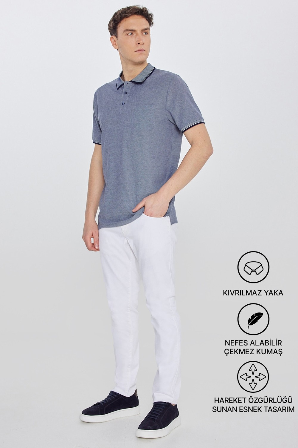 Altınyıldız Classics Erkek Çekmeyen Pamuklu Kumaş Regular Fit Rahat Kesim Bordo Kıvrılmaz Polo Yaka Cepli Tişört