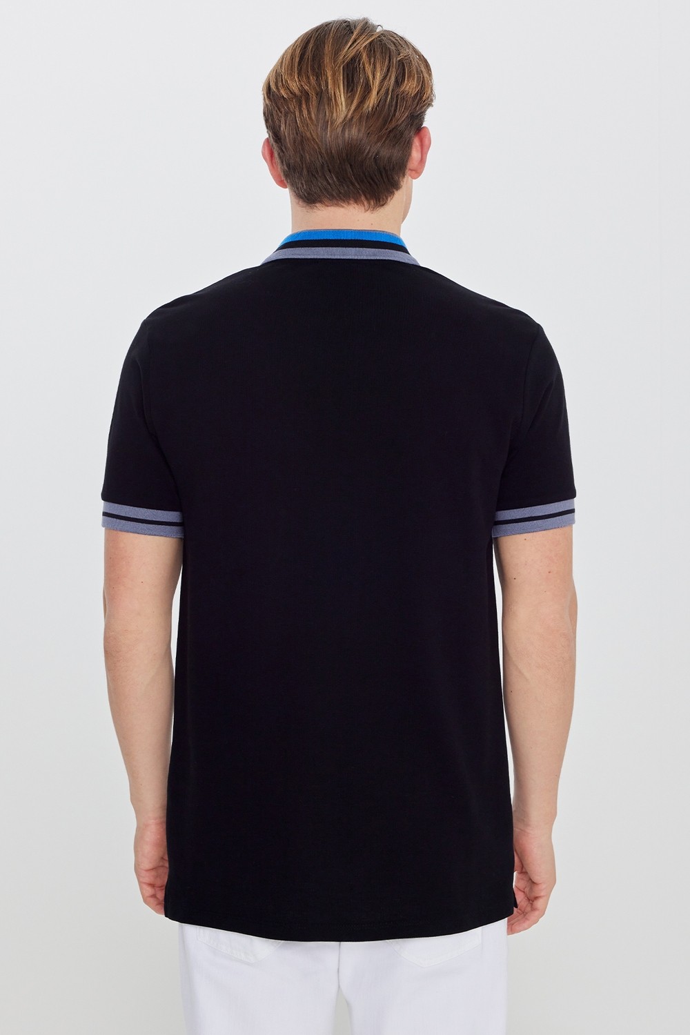 Altınyıldız Classics Erkek Bej Slim Fit Dar Kesim %100 Pamuk Kıvrılmaz Polo Yaka Tişört görsel 8