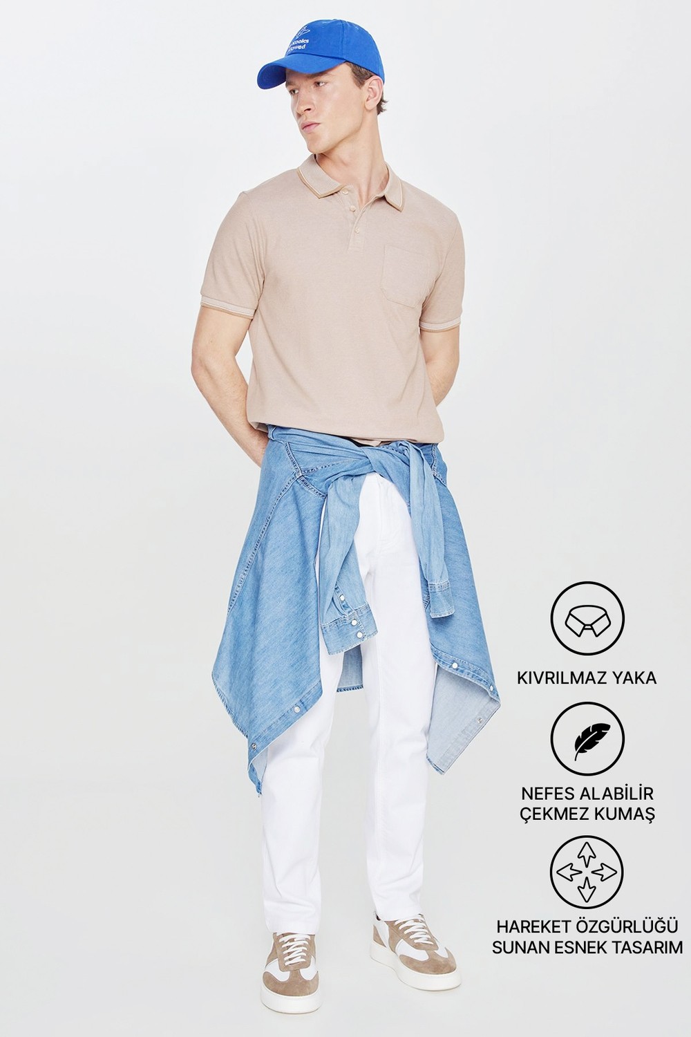 Altınyıldız Classics Erkek Çekmeyen Pamuklu Kumaş Regular Fit Rahat Kesim Bordo Kıvrılmaz Polo Yaka Cepli Tişört