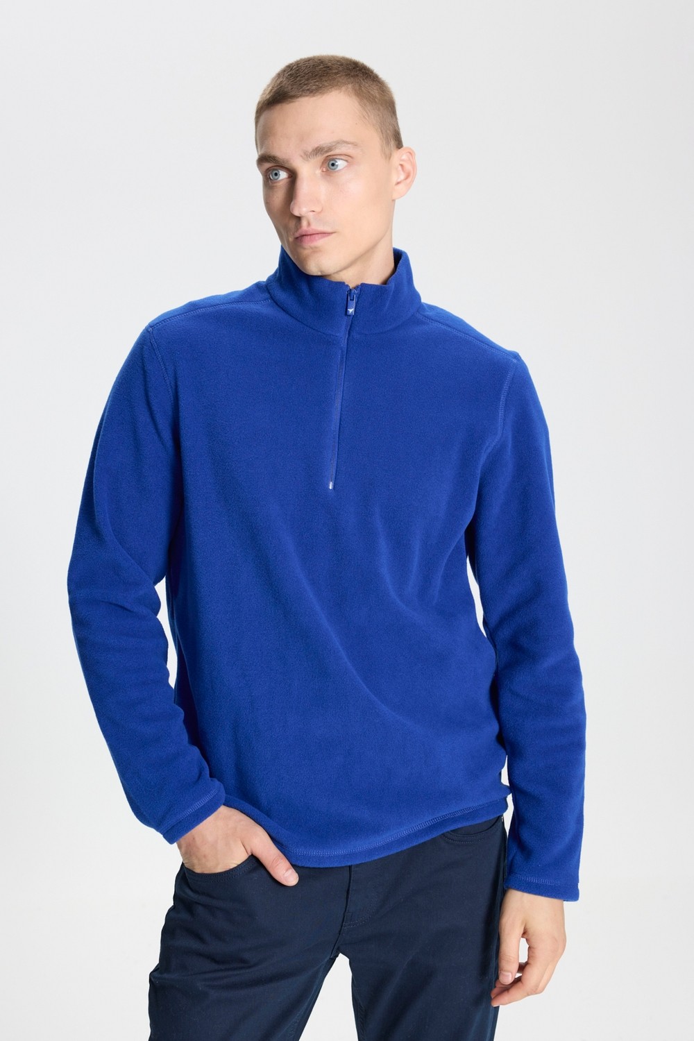 Altınyıldız Classics Erkek Siyah Anti-pilling Tüylenme Yapmayan Standart Fit Dik Yaka Soğuk Geçirmez Polar Sweatshirt