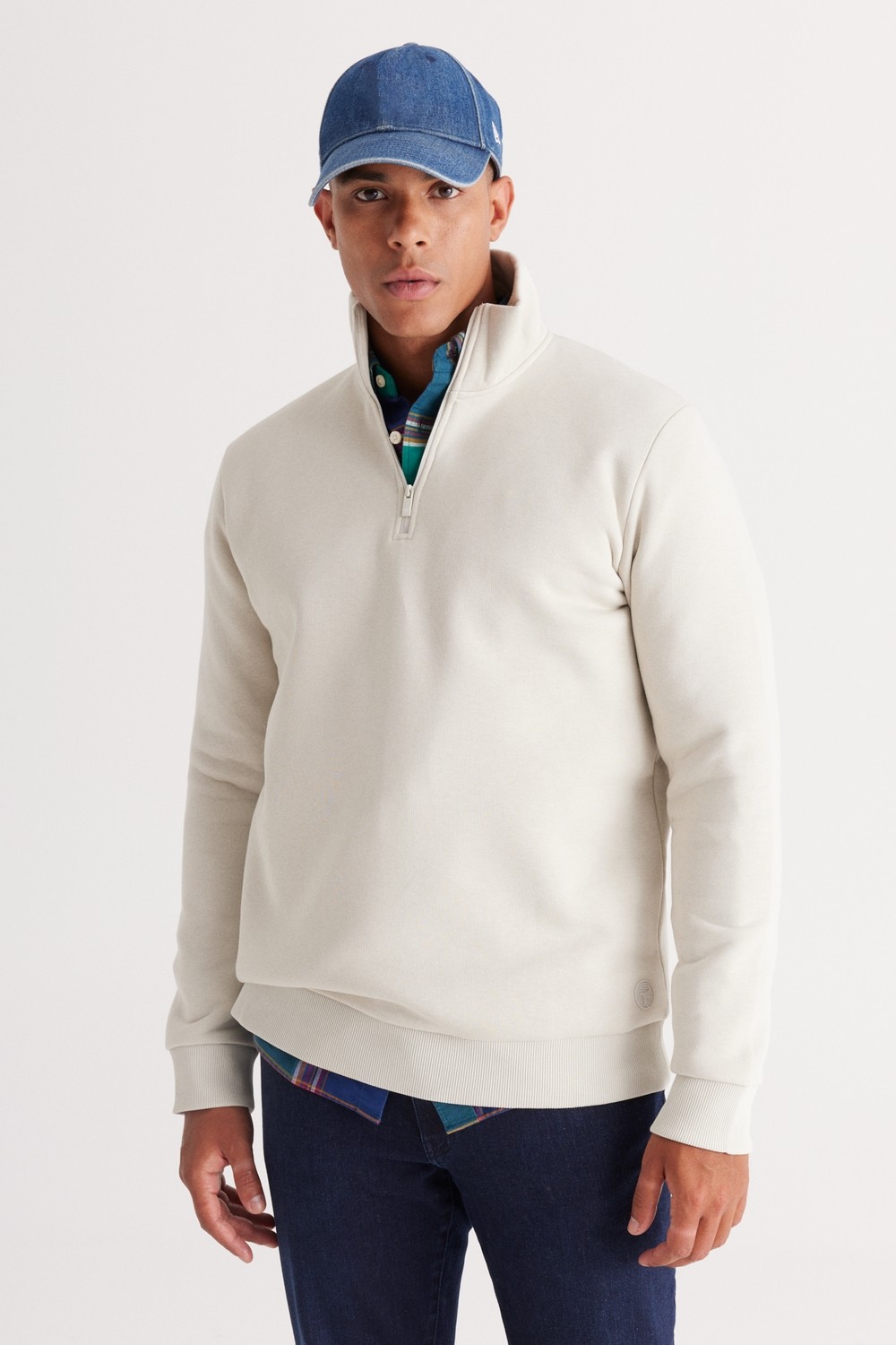 Altınyıldız Classics Standart Fit Normal Kesim Içi Polarlı Bato Yaka Pamuklu Sweatshirt görsel 3