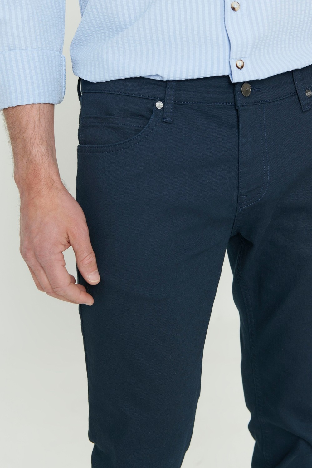 Altınyıldız Classics Erkek Taş Diz İzi Yapmayan 360 Derece Her Yöne Esneyen Slim Fit Diyagonal Desenli Esnek Pantolon görsel 8
