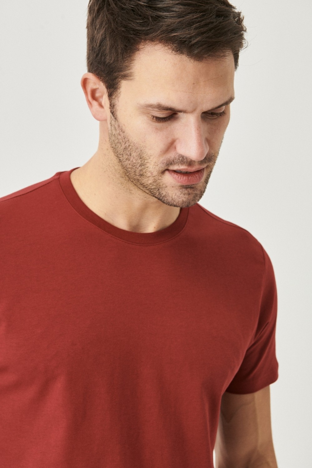 Altınyıldız Classics Erkek Siyah %100 Pamuk Slim Fit Dar Kesim Bisiklet Yaka Tişört görsel 4