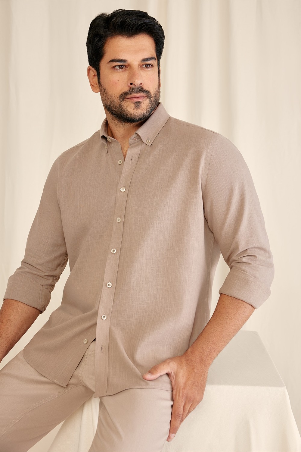 Altınyıldız Classics Erkek Beyaz Kolay Ütülenebilen %100 Pamuk Nefes Alabilen Terletmez Slim Fit Gömlek