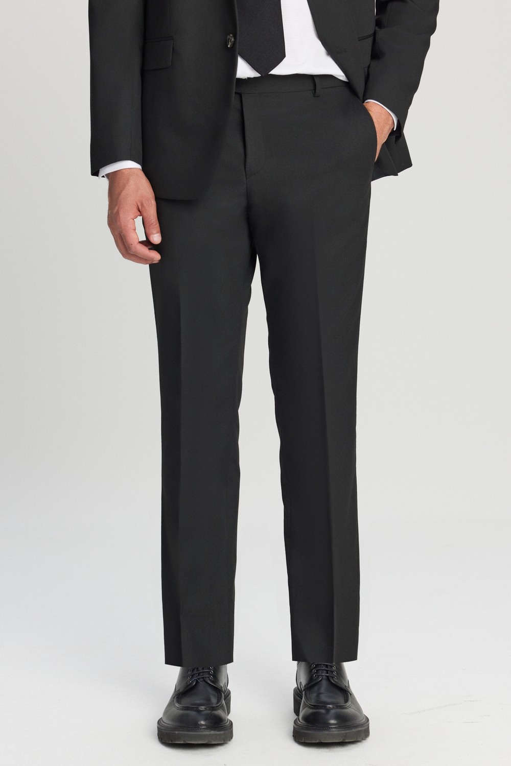Altınyıldız Classics Erkek Siyah Slim Fit Dar Kesim Mono Yaka Takım Elbise görsel 7