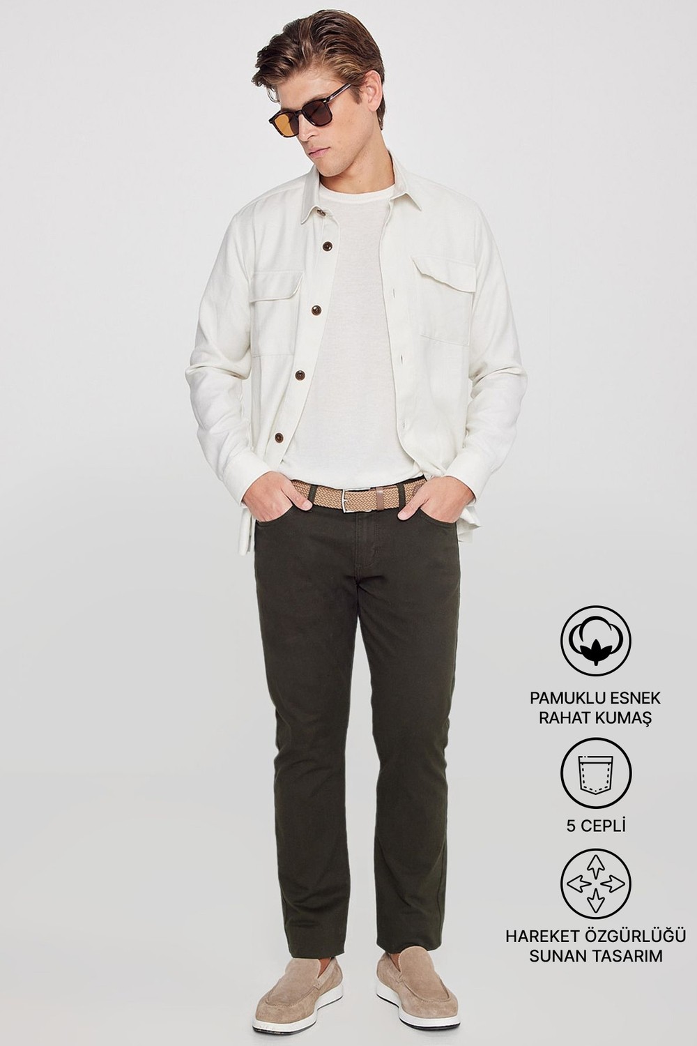 Altınyıldız Classics Erkek Siyah Diz İzi Yapmayan Slim Fit Dar Kesim 5 Cep Pamuklu Kanvas Esnek Chino Pantolon
