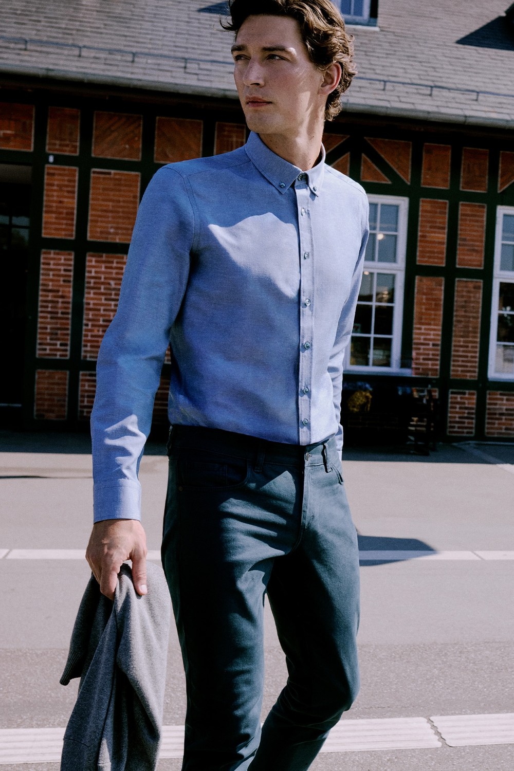 Altınyıldız Classics Erkek Siyah Diz İzi Yapmayan Slim Fit Dar Kesim 5 Cep Pamuklu Kanvas Esnek Chino Pantolon