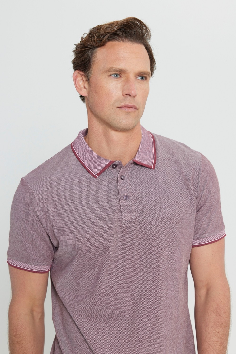Altınyıldız Classics Erkek Çekmeyen Pamuklu Kumaş Slim Fit Dar Kesim Simsiyah Kıvrılmaz Polo Yaka T-shirt görsel 5
