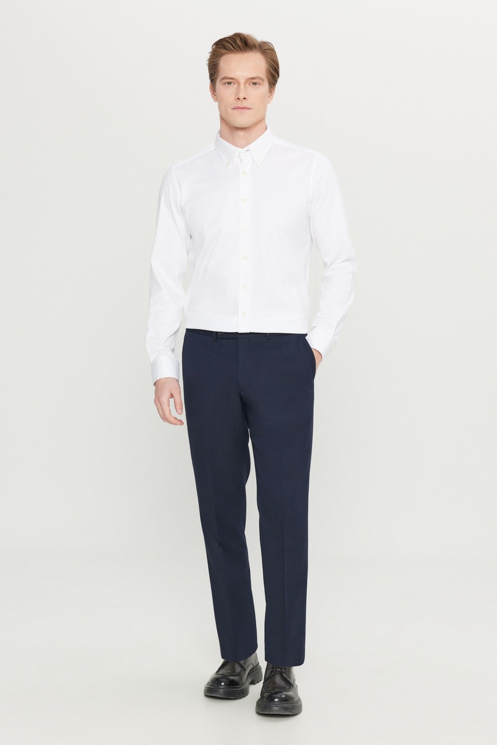 Altınyıldız Classics Erkek Siyah Slim Fit Dar Kesim Esnek Klasik Pantolon