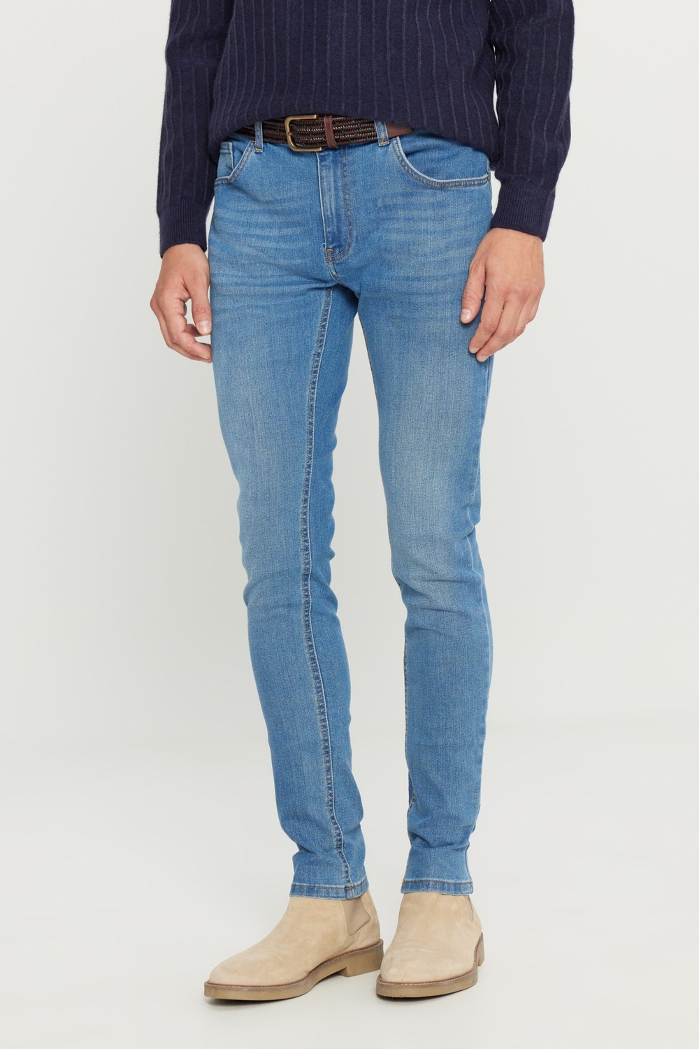 Altınyıldız Classics Erkek K.mavı Diz İzi Yapmayan Pamuklu Denim Esnek Jean Kot Pantolon Slim Fit Dar Kesim Magic görsel 2