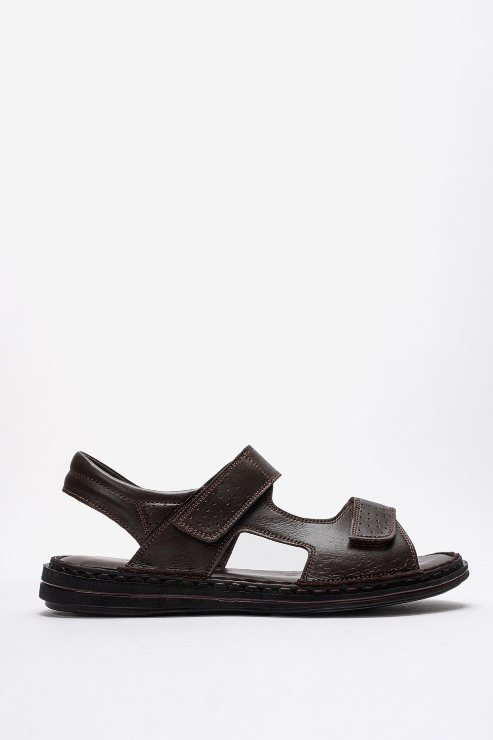 Dericlub Erkek Bantlı Sandalet Gerçek Deri Dc 1215 Taba görsel 6