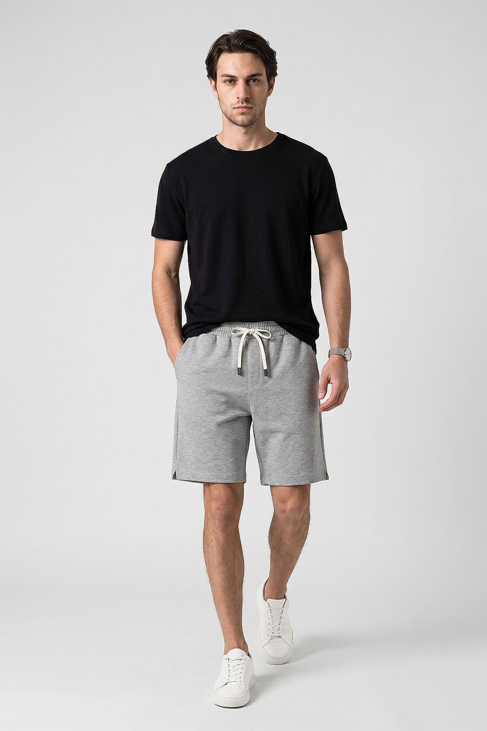 Tommy Life Koyu Gri Standart Fit Basic Arka Cepli Erkek Şort - 81314