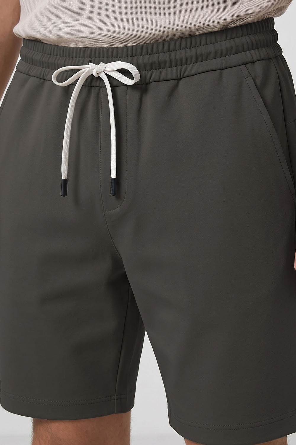 Tommy Life Koyu Gri Standart Fit Basic Arka Cepli Erkek Şort - 81314 görsel 3