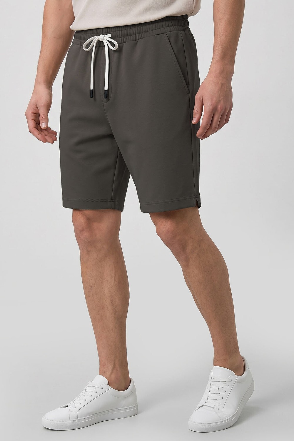 Tommy Life Koyu Gri Standart Fit Basic Arka Cepli Erkek Şort - 81314 görsel 5