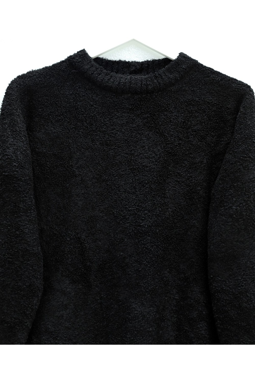 Moda Morfo Yuvarlak Yaka Salaş Yumoş Triko Kazak -Bordo görsel 4