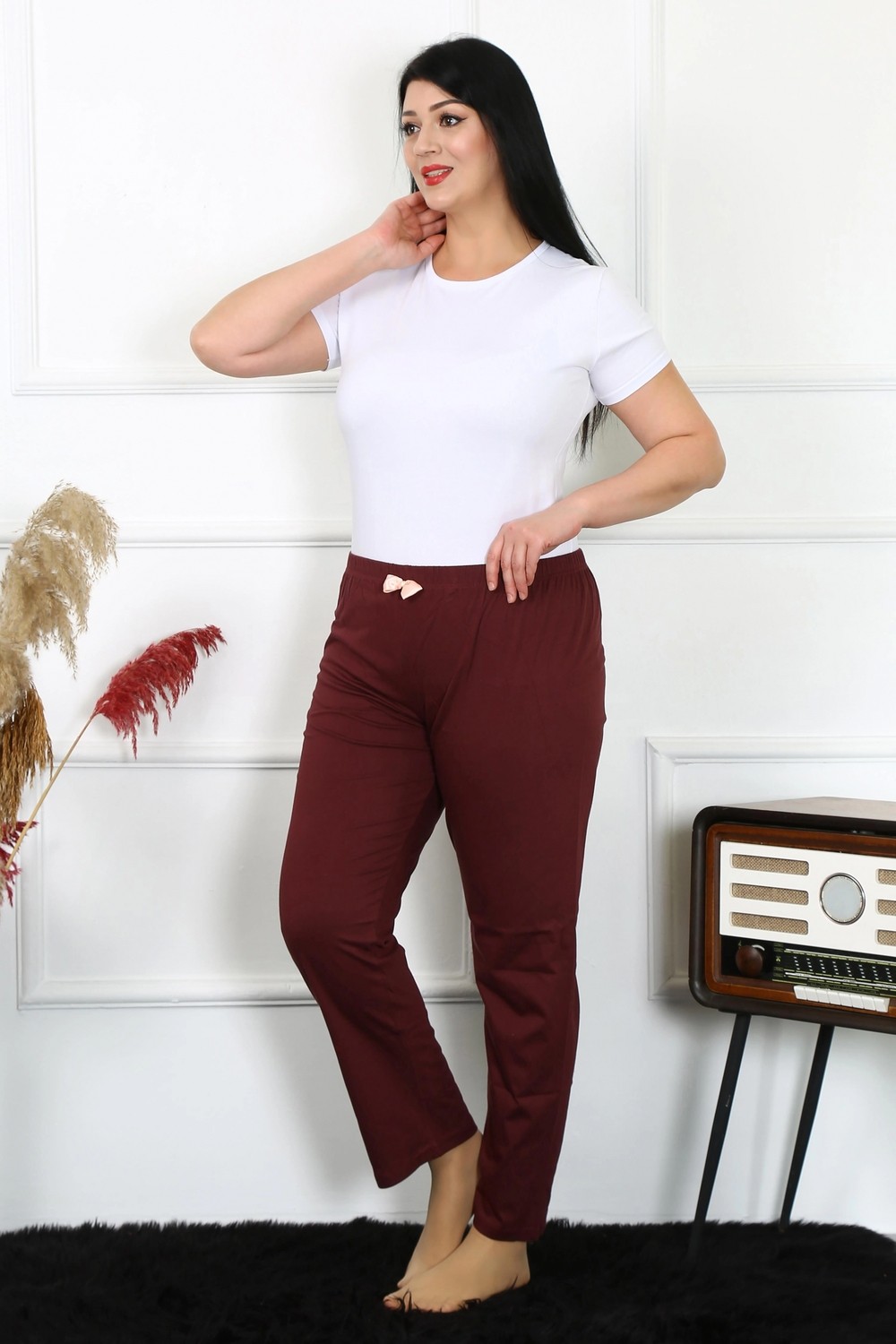 mery Kadın Pamuklu Büyük Beden Alt Pijama Mery